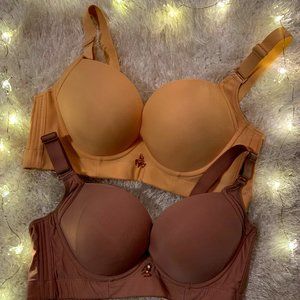 Set of Two Padded Push Up Bras